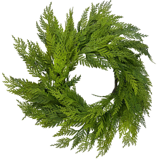 Real Touch Port Orford Cedar Wreath 17" | XJ