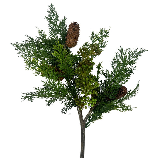 Real Touch Mixed Cedar , Pine Cone, Seed Spray 24" | XJ