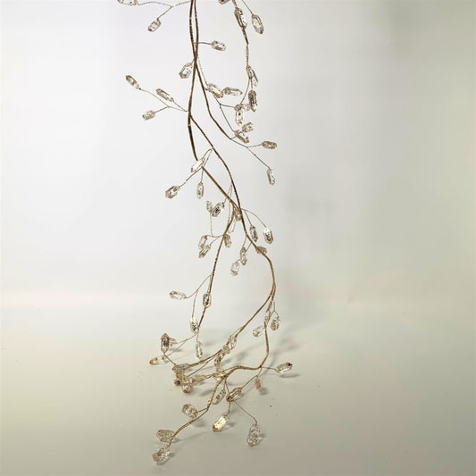 Elegant Acrylic Amethyst Gem Garland - Champagne 47" | YS