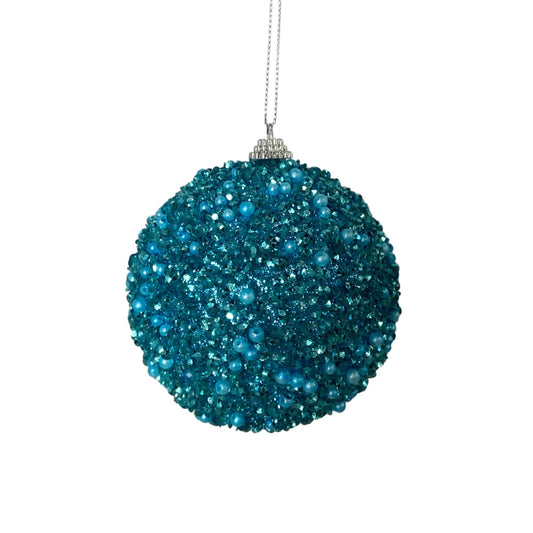Dazzling Sequin/bead Ball - Lt. Blue 4" | YK