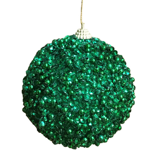 Dazzling Sequin/Bead Ball - Dark Green 5.5" | YK