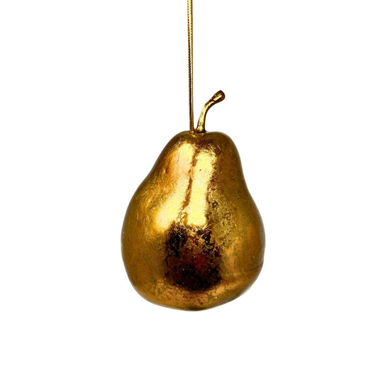Old World Pear Ornament - Antique Bronze 3” | YS