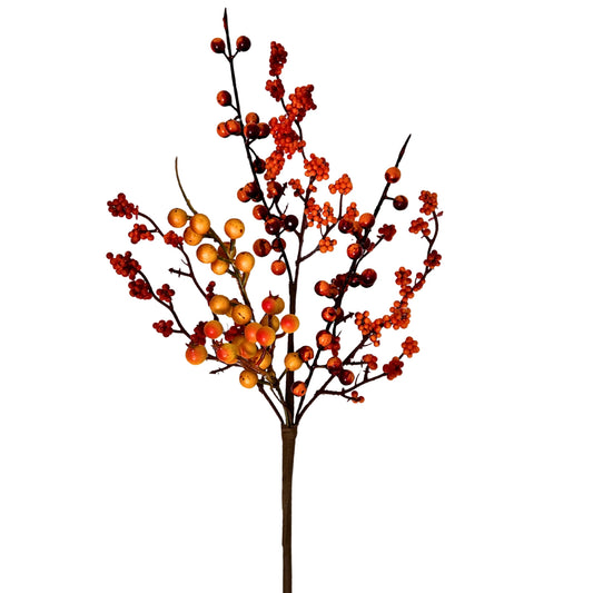 Autumn Harvest Berry Spray - Orange 28" | KS
