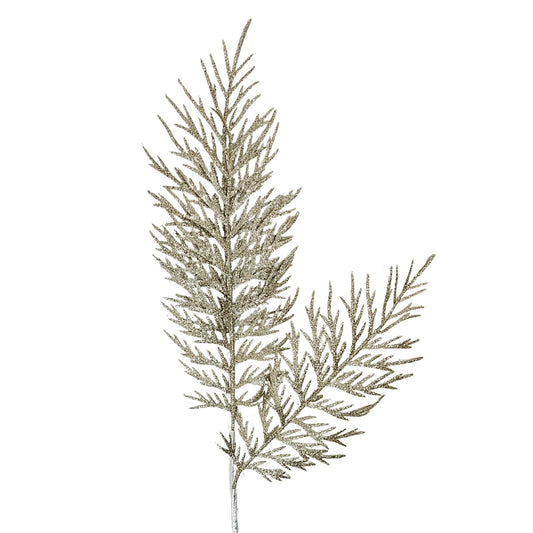 Glitter Modern Fern Spray - Champagne 29” | YS