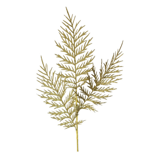 Glitter Modern Fern Spray - Gold 29” | YS