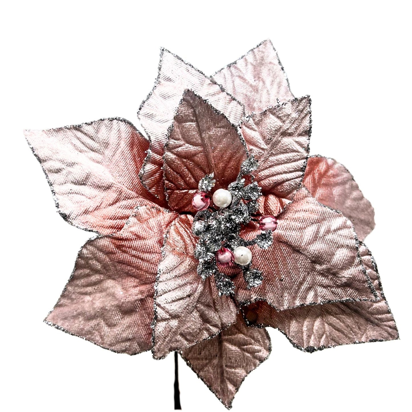 Ombre Poinsettia Pick - Pink 15” | YS