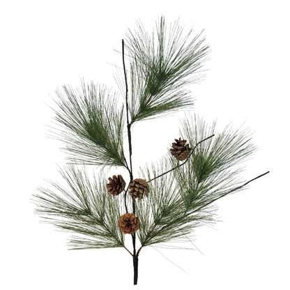 Long Needle Pine Twig Spray w/ Cones 34” | YS