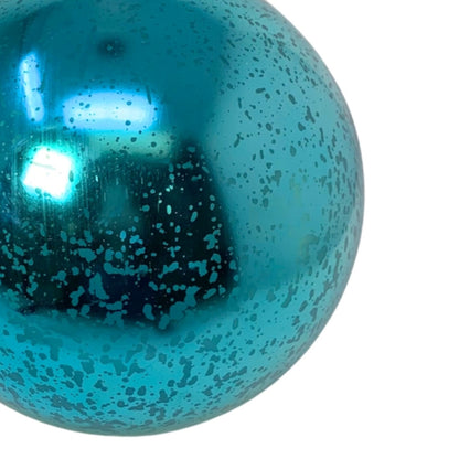 Plastic Mercury Shiny Ball Ornament 4”  Teal | LC