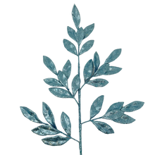 Load image into Gallery viewer, Glitter Sweet Bay Leaf Spray 29&quot; - Teal | KS