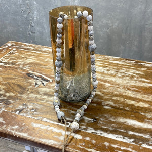 Mixed Antique Metallic Wood Bead Garland 34'' | TA