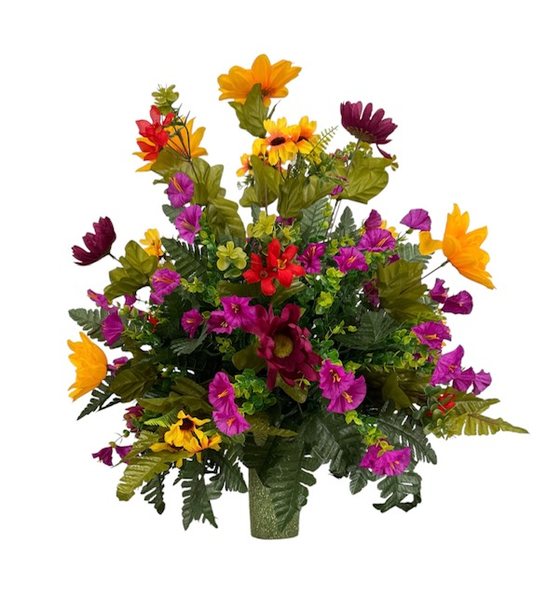 Fall Wild Flower Pre-Made Vase Insert (Mixed Colors)