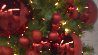 70.8" Christmas Balls Garland (Red Shiny,Red Matte,Red Glitter) | LC