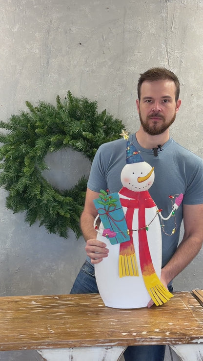Metal Color Pop Snowman 26.5" | FH
