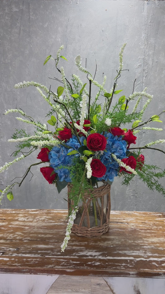 DIY "AMERICA'S 250TH CELEBRATION" TABLE TOP ARRANGEMENT KIT {ASSEMBLY REQUIRED}