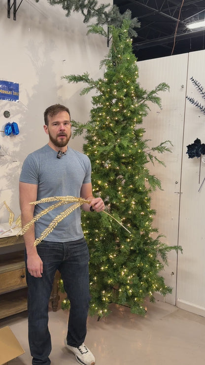 Metallic Sword Fern Spray 38" - Gold | GT