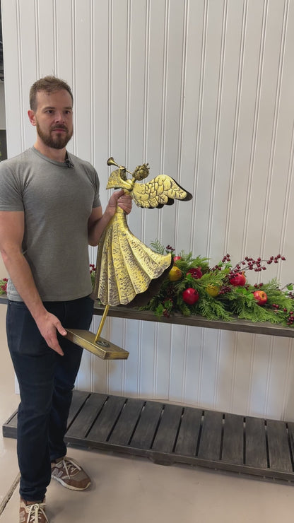 Gloria Metal Angel on Stand 31.25" | FH