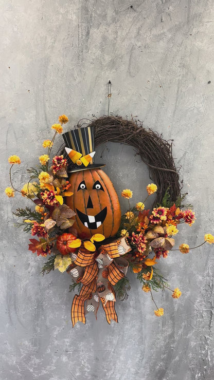 DIY "Pumpkin Season" Wreath Kit {Assembly Required}