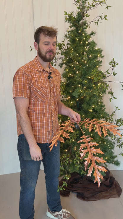 Giant Metallic Sharktooth Fern Spray 40" - Copper | GT
