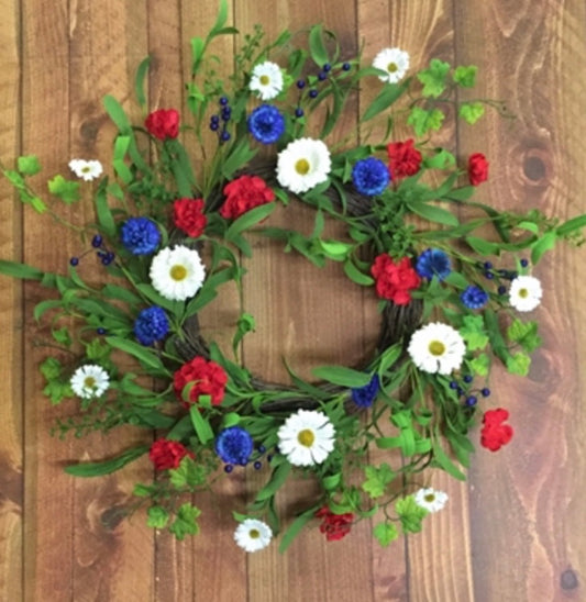 Summer Patriotic Mixed Wreath