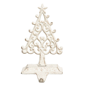 Metal 7.28 in. Brown Christmas Ornate Tree Stocking Hanger