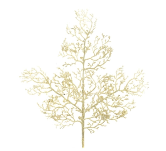 26" Mini Glitter Manzantia Branch in Ivory | QG