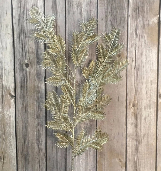 25.5" Metallic Pine Spray in Champagne | XJ