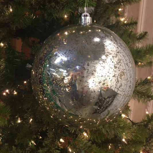 8” Mercury Ball Ornament in Silver | XJB