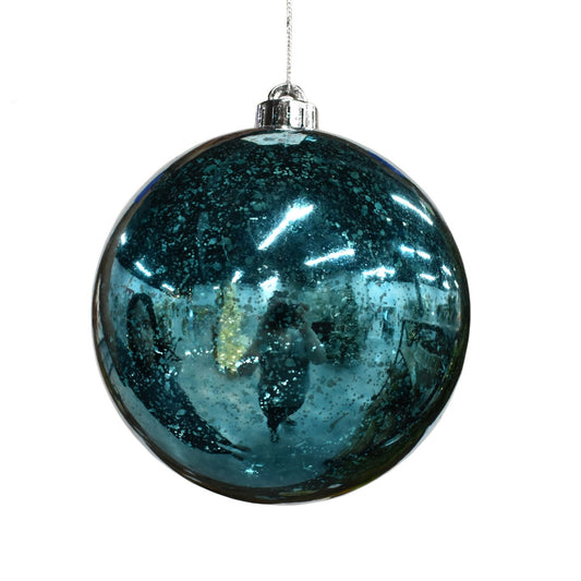 8" Mercury Ball Ornament - Teal Blue | XJB