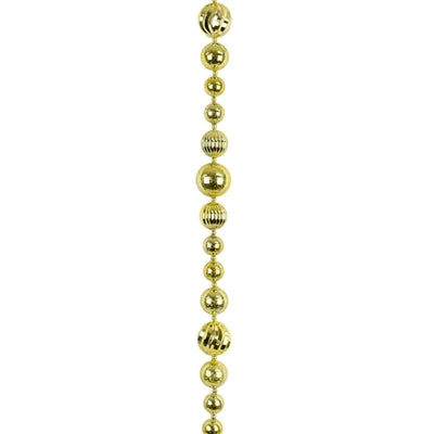 60" Mercury Ball Ornament Garland in Gold