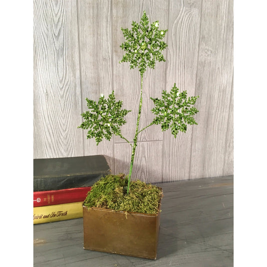 21" Snowflake Spray in Apple Green, Champagne, Red, Silver, or White | QS