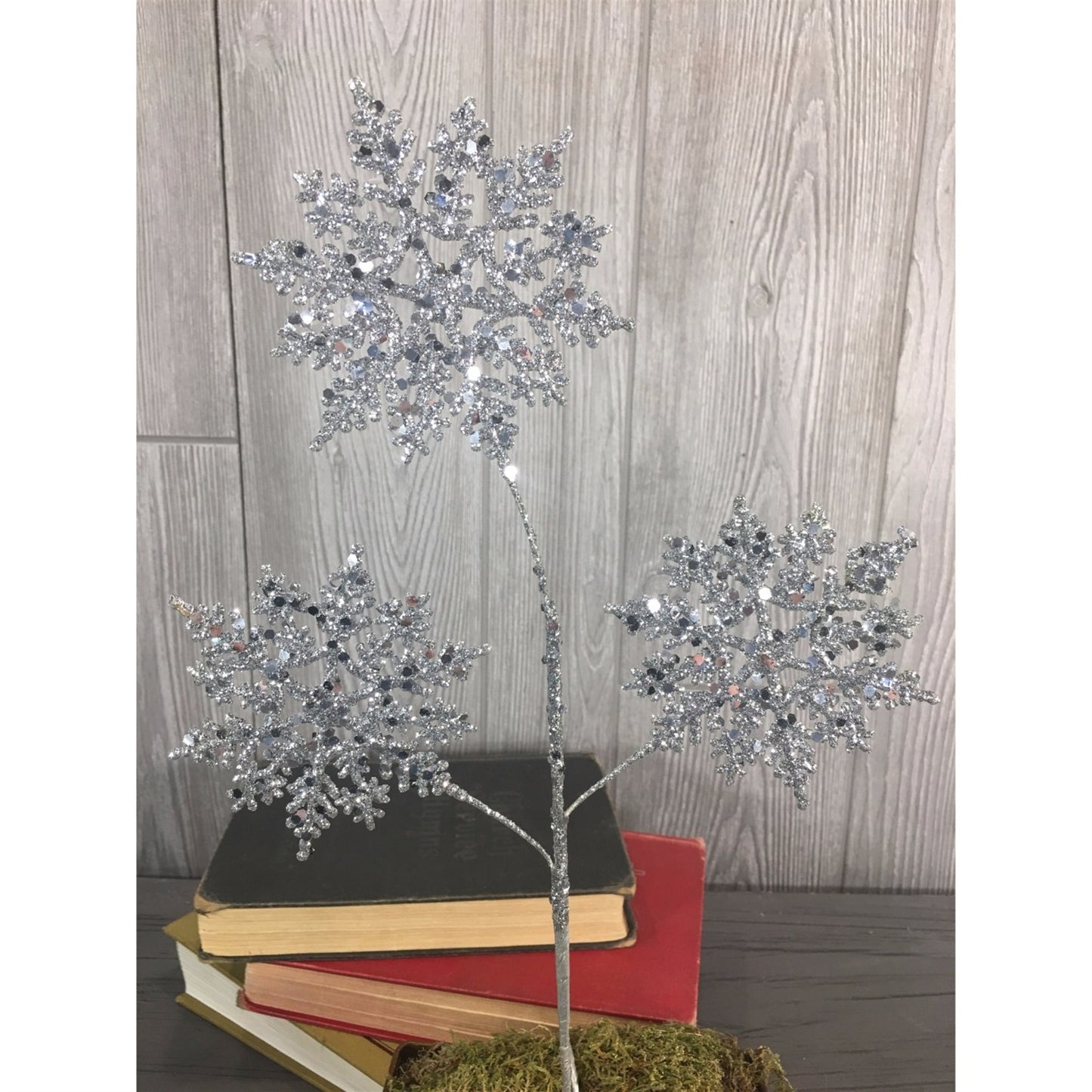 21" Snowflake Spray in Apple Green, Champagne, Red, Silver, or White | QS
