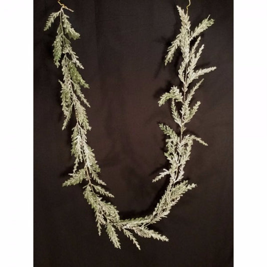 6" Frosted Prickly Juniper Garland