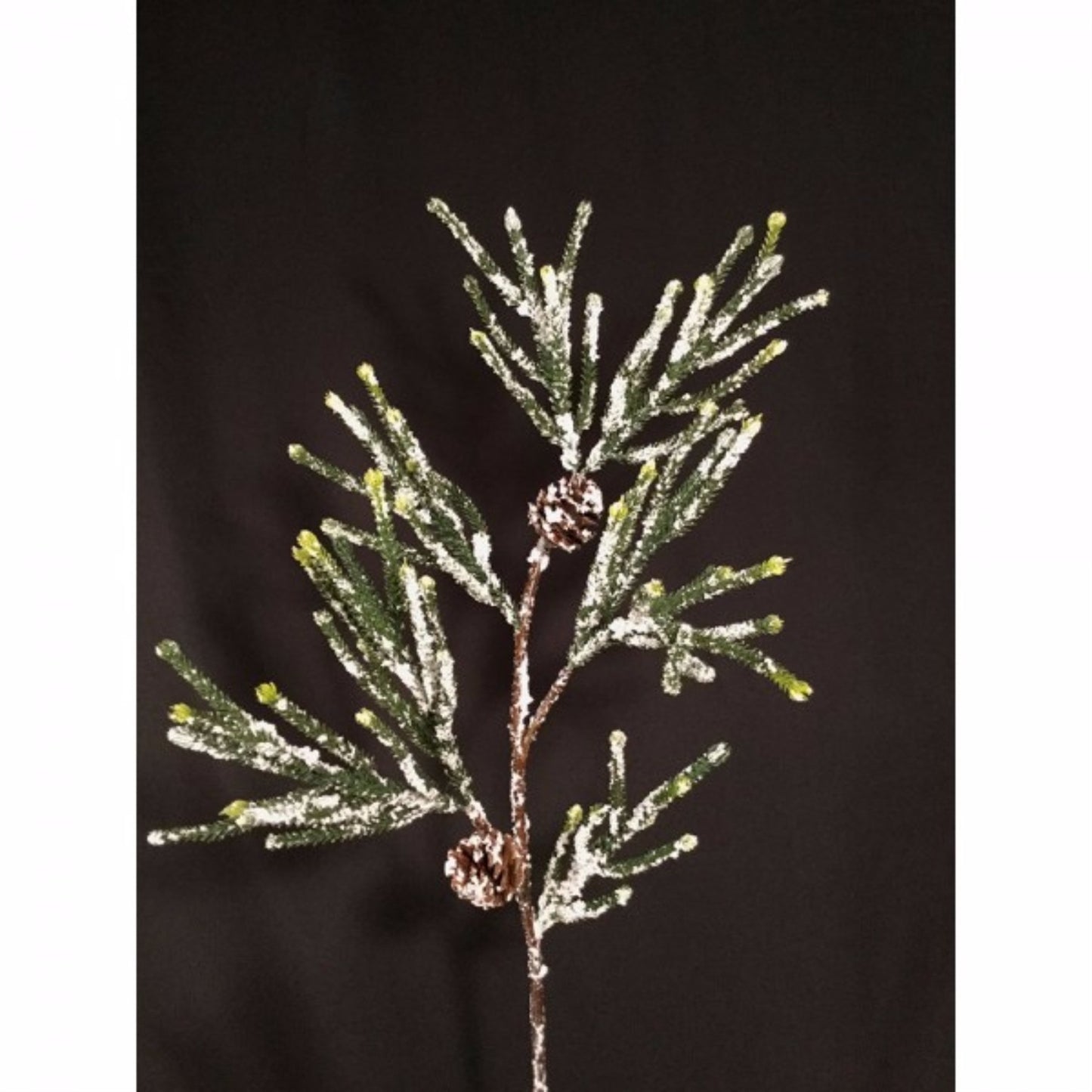 21" Frosted Pine / Pinecone Spray