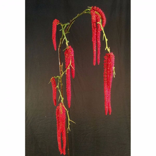 50" Hanging Amaranthus Branch in Red