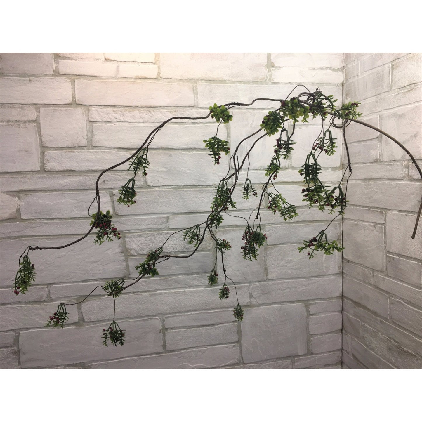 42" Eucalyptus Berry Spray in Red/Green