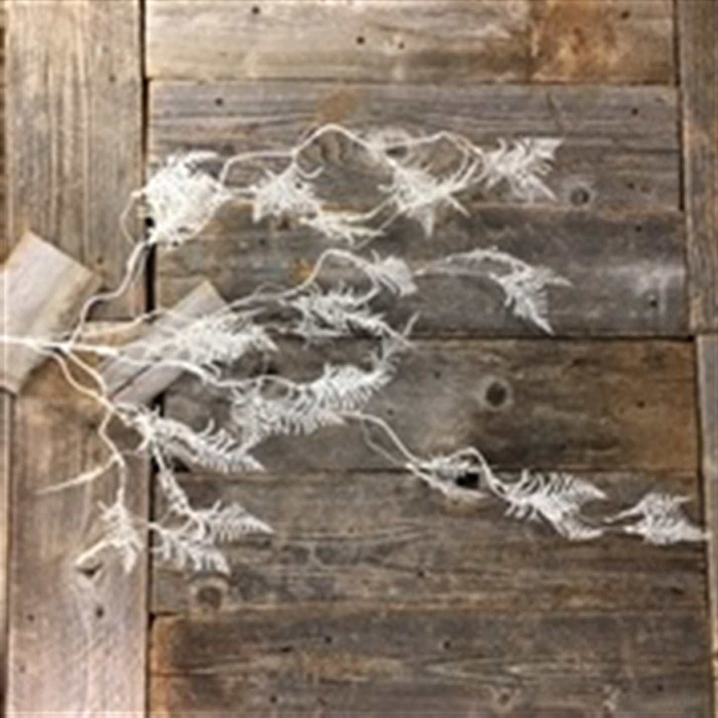 43" Glitter Fern Spray in White