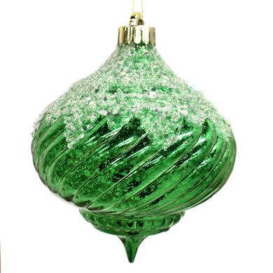 5” Onion Shape Classic Ornament in Emerald | XJB