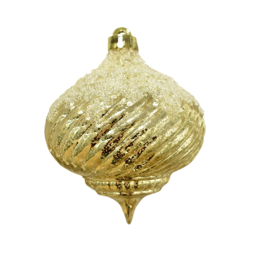 5” Onion Shape Classic Ornament in Light Gold | XJB