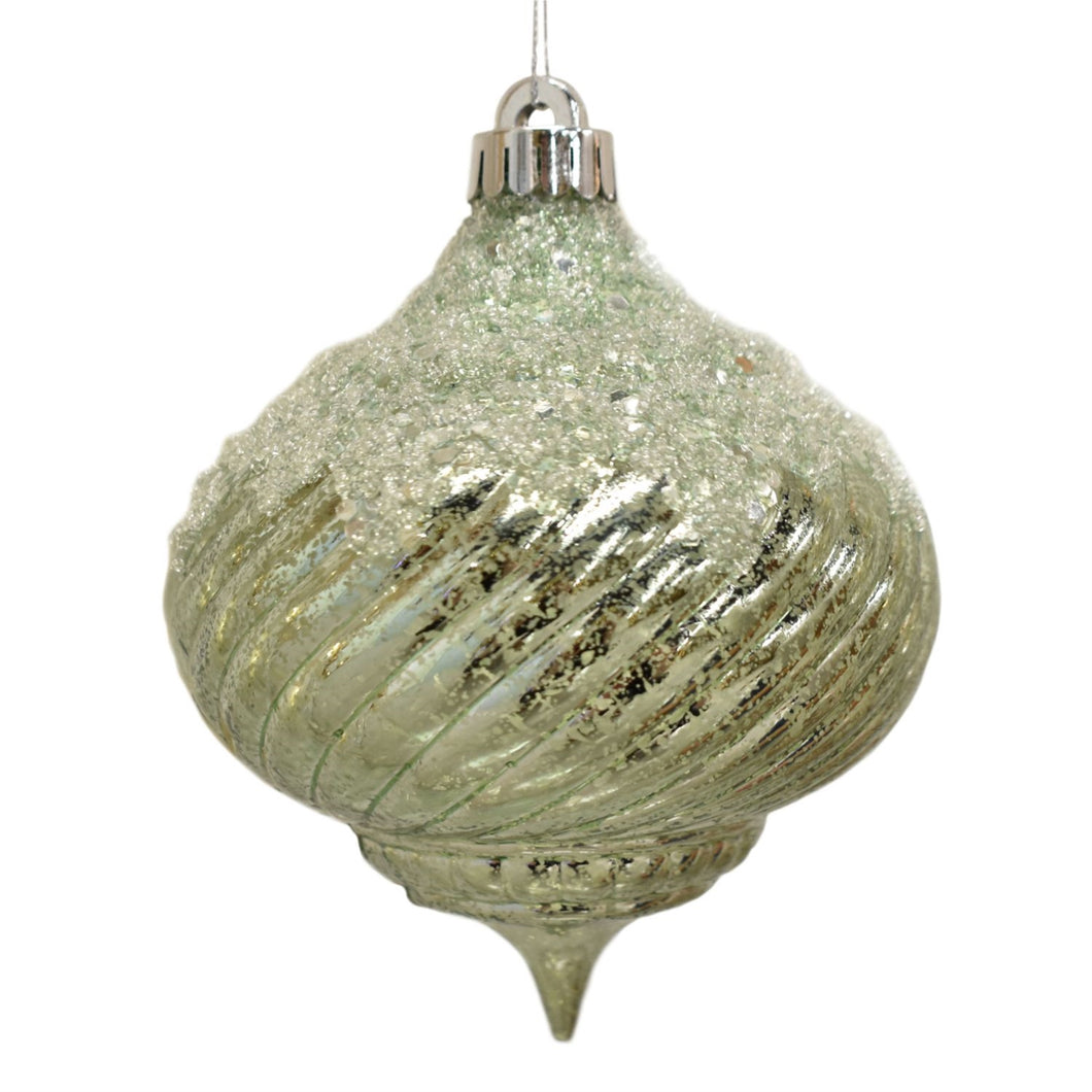 5” Onion Shape Classic Ornament in Seafoam | XJB