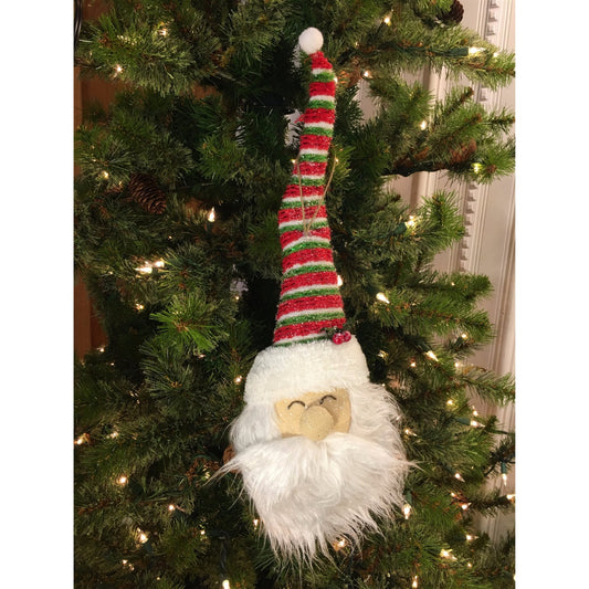12" Peppermint Twist Santa Head Ornament | BF