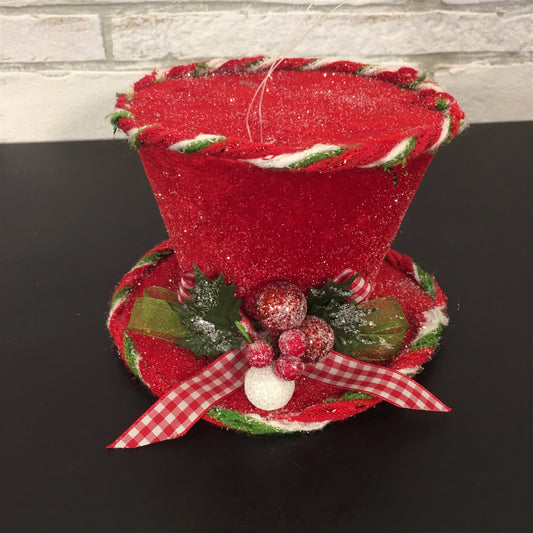 5.75" Peppermint Twist Snowman Hat | BF