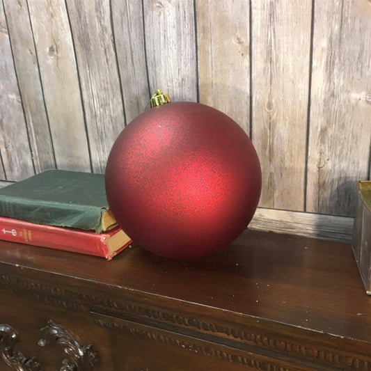 8” Matte Mercury Ball Ornament in Red | XJB