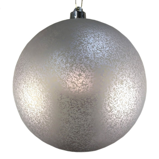 8" Matte Mercury Ball Ornament in Silver | XJB