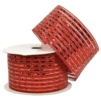 2.5" x 10Y Metallic Check Mesh Ribbon | YT