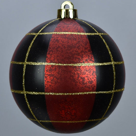 5.5" Holiday Elegance Plaid Ball Ornament | XJB
