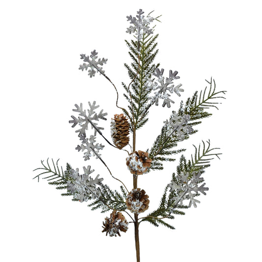 Rustic Snowflake Pine Cone Spray