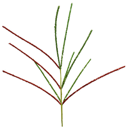 32" Glitter Millet Grass in Red/Green | QD