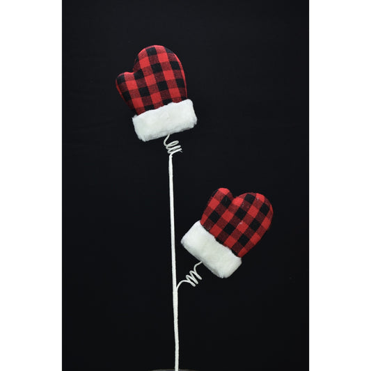 26" Plaid Mitten Spray | TA