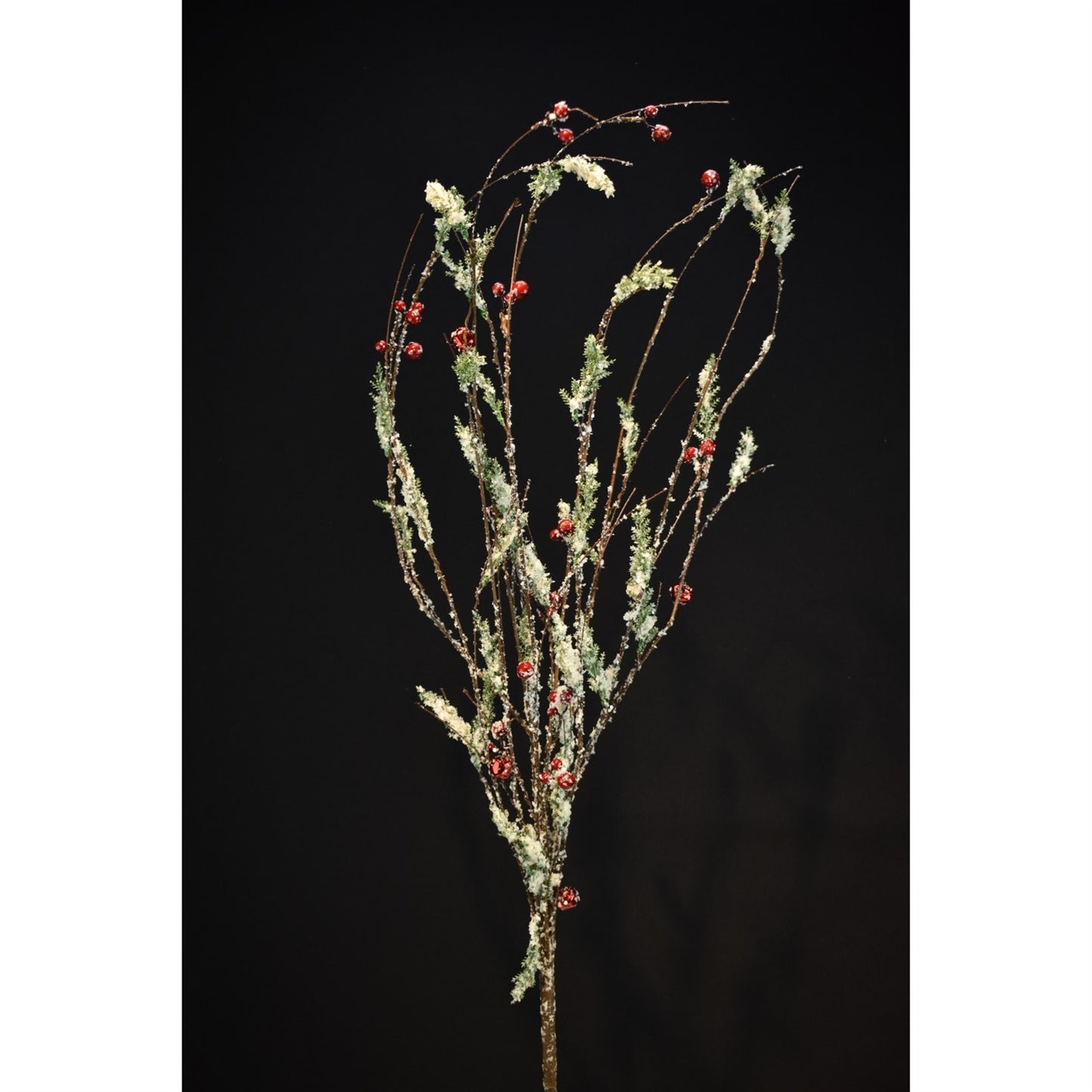 48" Wispy Cedar Berry Twig Spray in Green Red | TA