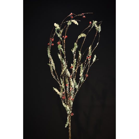 48" Wispy Cedar Berry Twig Spray in Green Red | TA